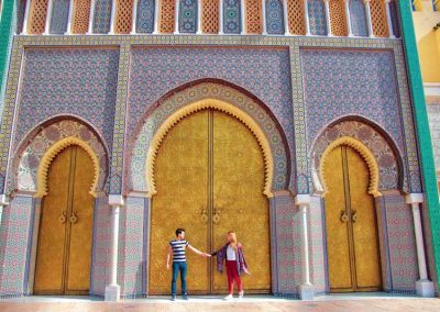 couple in the city of Fes, Morocco